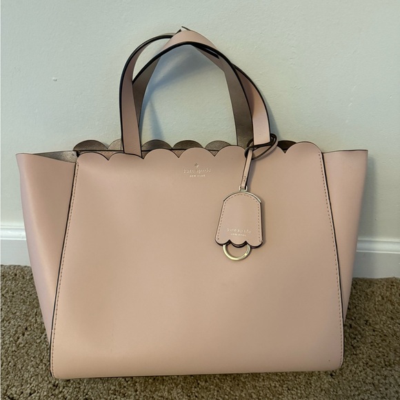 kate spade Handbags - Kate Spade Blush Pink Small Scalloped Tote